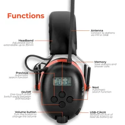 Aquila Bluetooth Oorkappen Met Dab+ Radio & Fm – Gehoorbescherming 31 Snr – Oorbeschermers