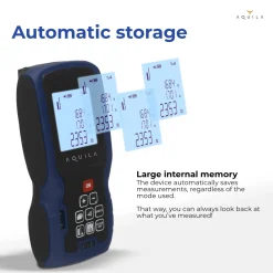 Aquila Laser Afstandsmeter Digitaal Tot 60 Meter - Lasermeter & Afstandsmeters Met 2x Waterpas