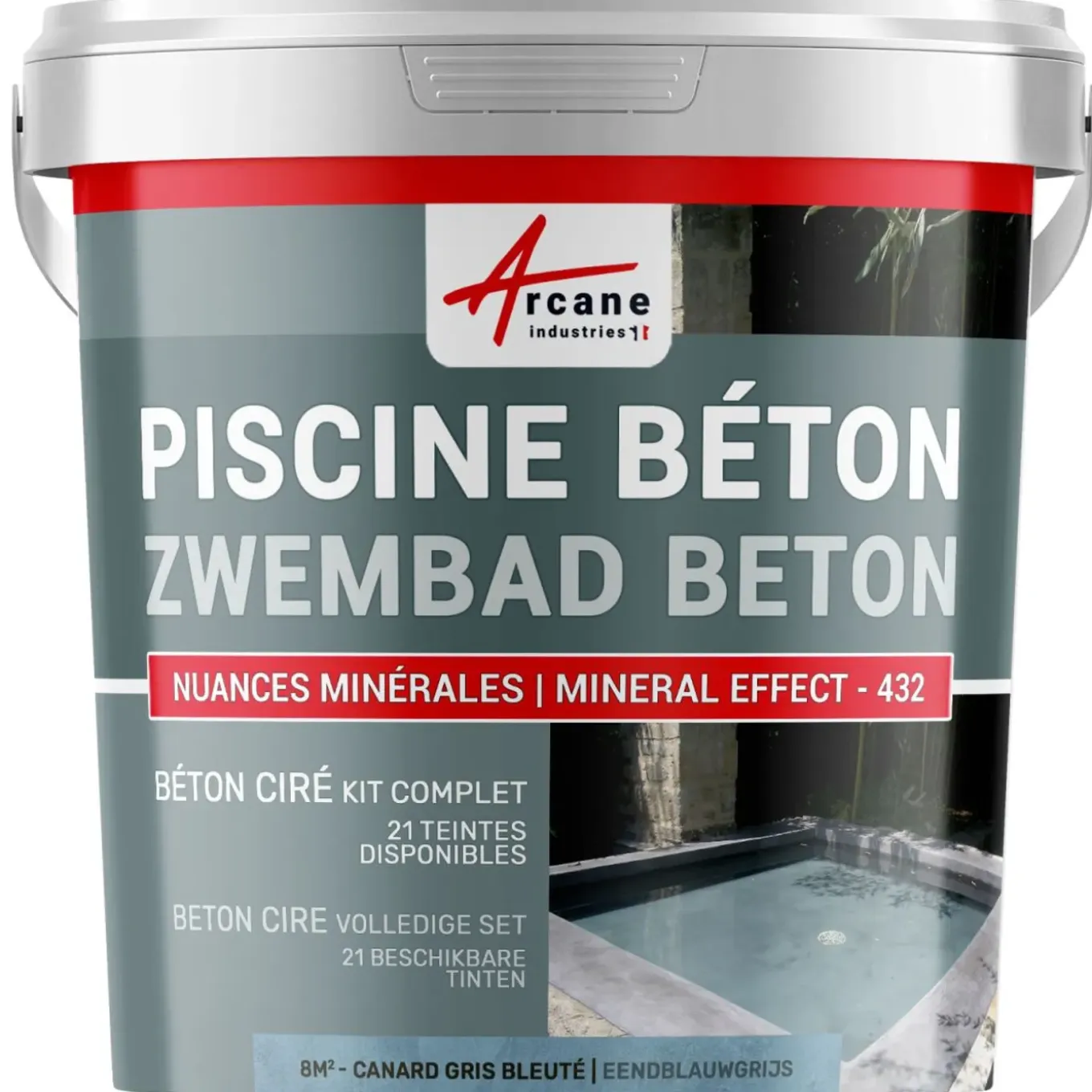 Arcane Industries - Betonlook Zwembad Kit Orleaanoranjekoper - 16 M²