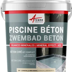 ARCANE INDUSTRIES - Betonlook Zwembad Kit Muizengrijs - 16 M²