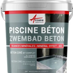 ARCANE INDUSTRIES - Betonlook Zwembad Kit Muizengrijs - 16 M²