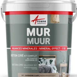 Arcane Industries - Gepolijst Beton Muren Kit - 10 M² Aroniagrijszwart