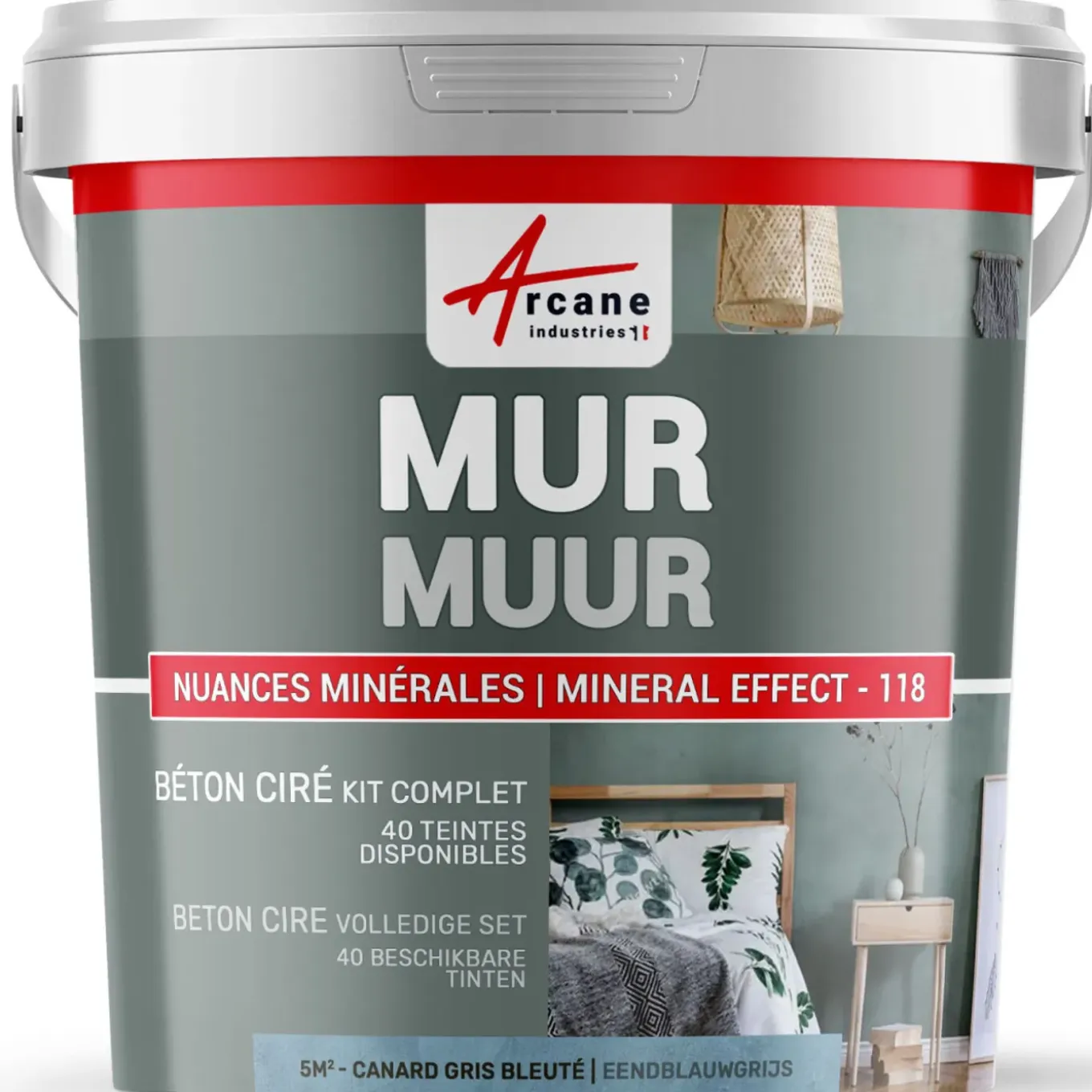 Arcane Industries - Gepolijst Beton Muren Kit - 5 M² Eendblauwgrijs