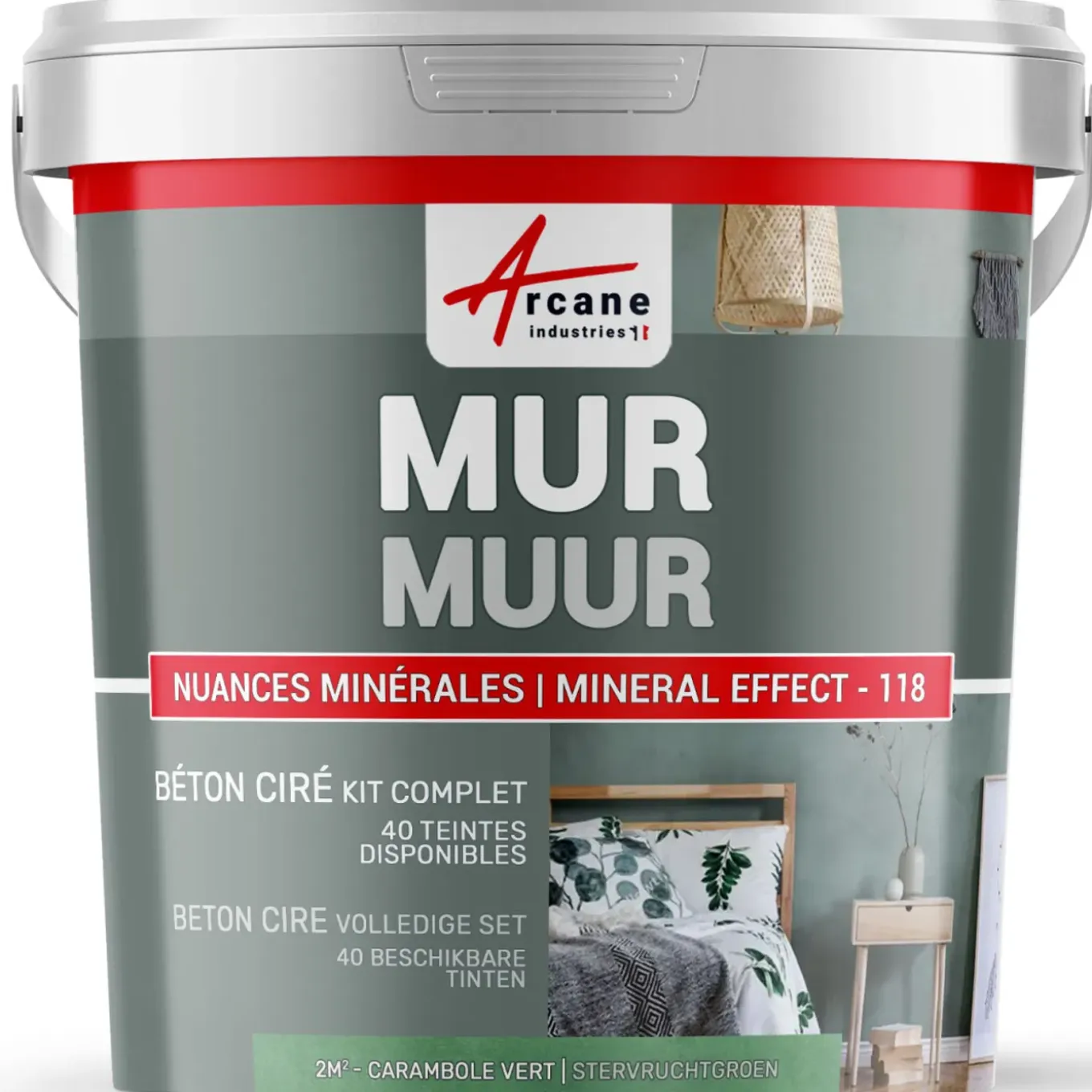 Arcane Industries - Gepolijst Beton Muren Kit - 5 M² Eendblauwgrijs