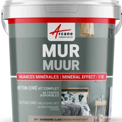ARCANE INDUSTRIES - Gepolijst Beton Muren Kit - 2 M² Linbeige