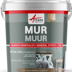 ARCANE INDUSTRIES - Gepolijst Beton Muren Kit - 2 M² Cacaobruin