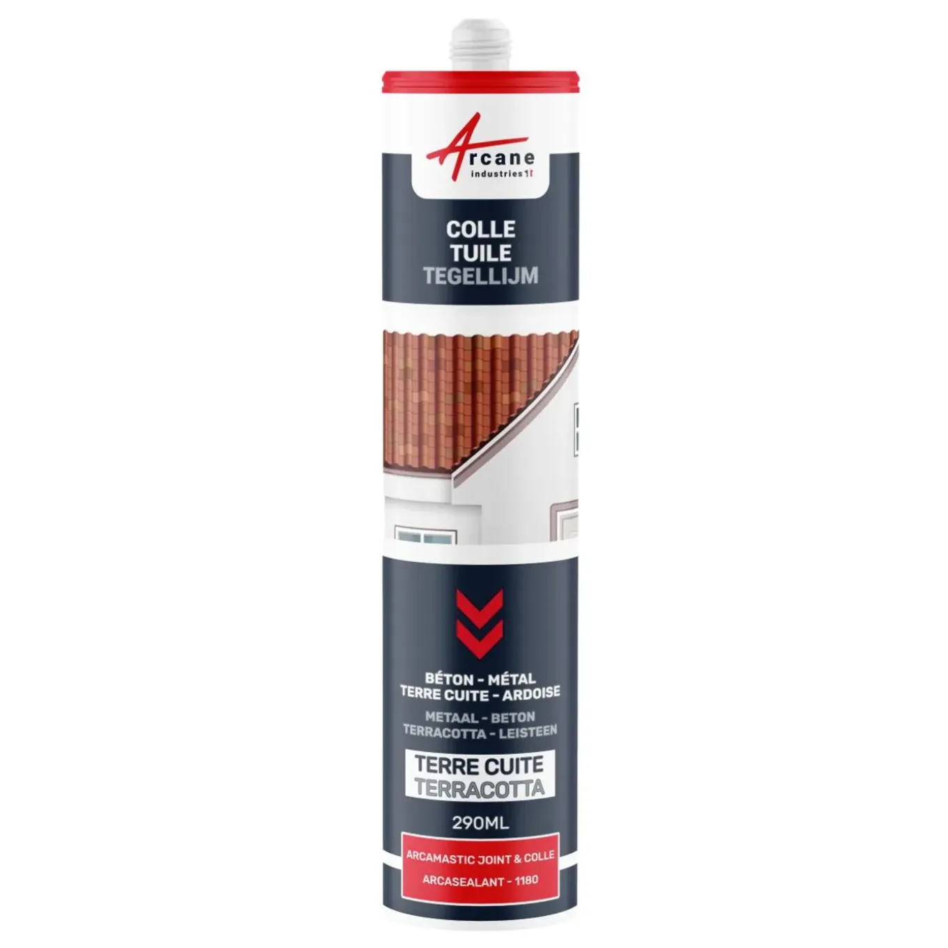 Arcane Industries - Hybride Polyurethaan Kit-lijm Voor Dakpannen Wit - 290 Ml X 1