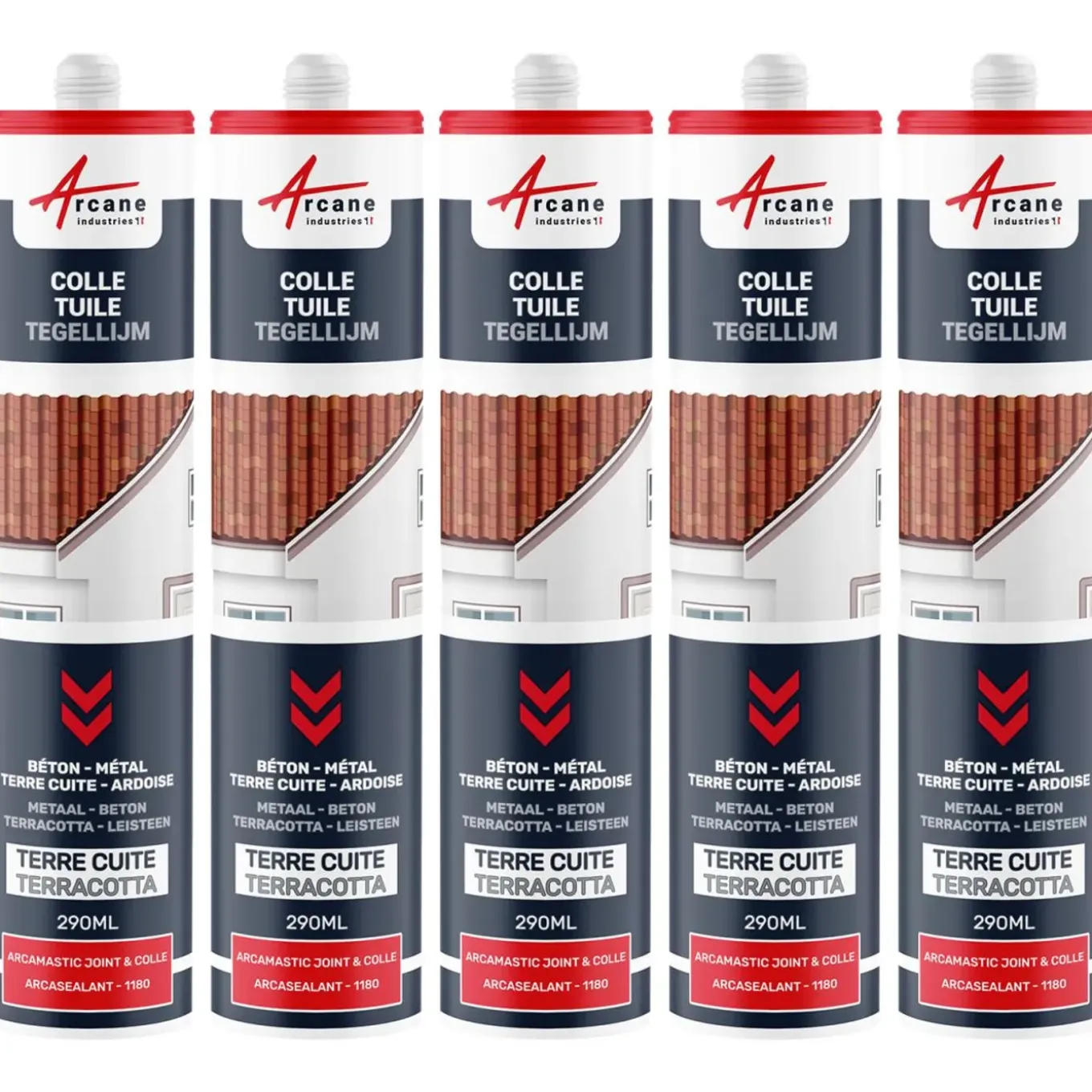 Arcane Industries - Hybride Polyurethaan Kit-lijm Voor Dakpannen Wit - 290 Ml X 1