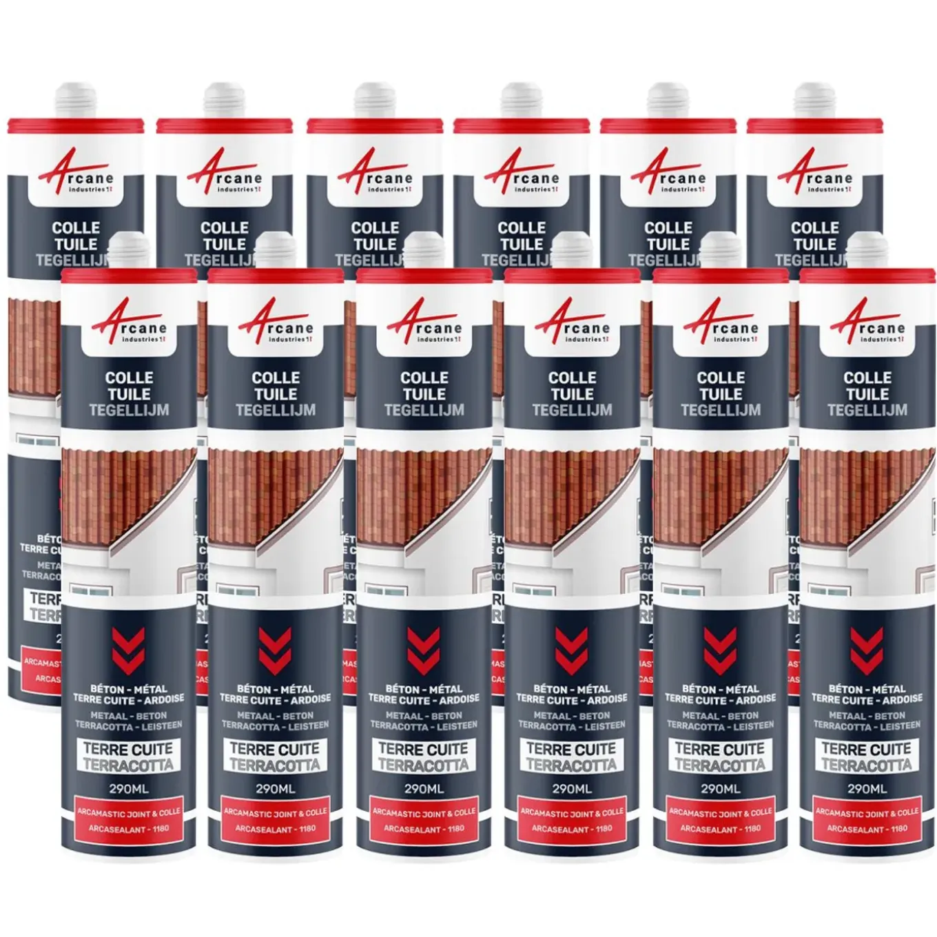 Arcane Industries - Hybride Polyurethaan Kit-lijm Voor Dakpannen Wit - 290 Ml X 1