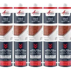 ARCANE INDUSTRIES - Hybride Polyurethaan Kit-lijm Voor Dakpannen Terracotta - 290 Ml X 12