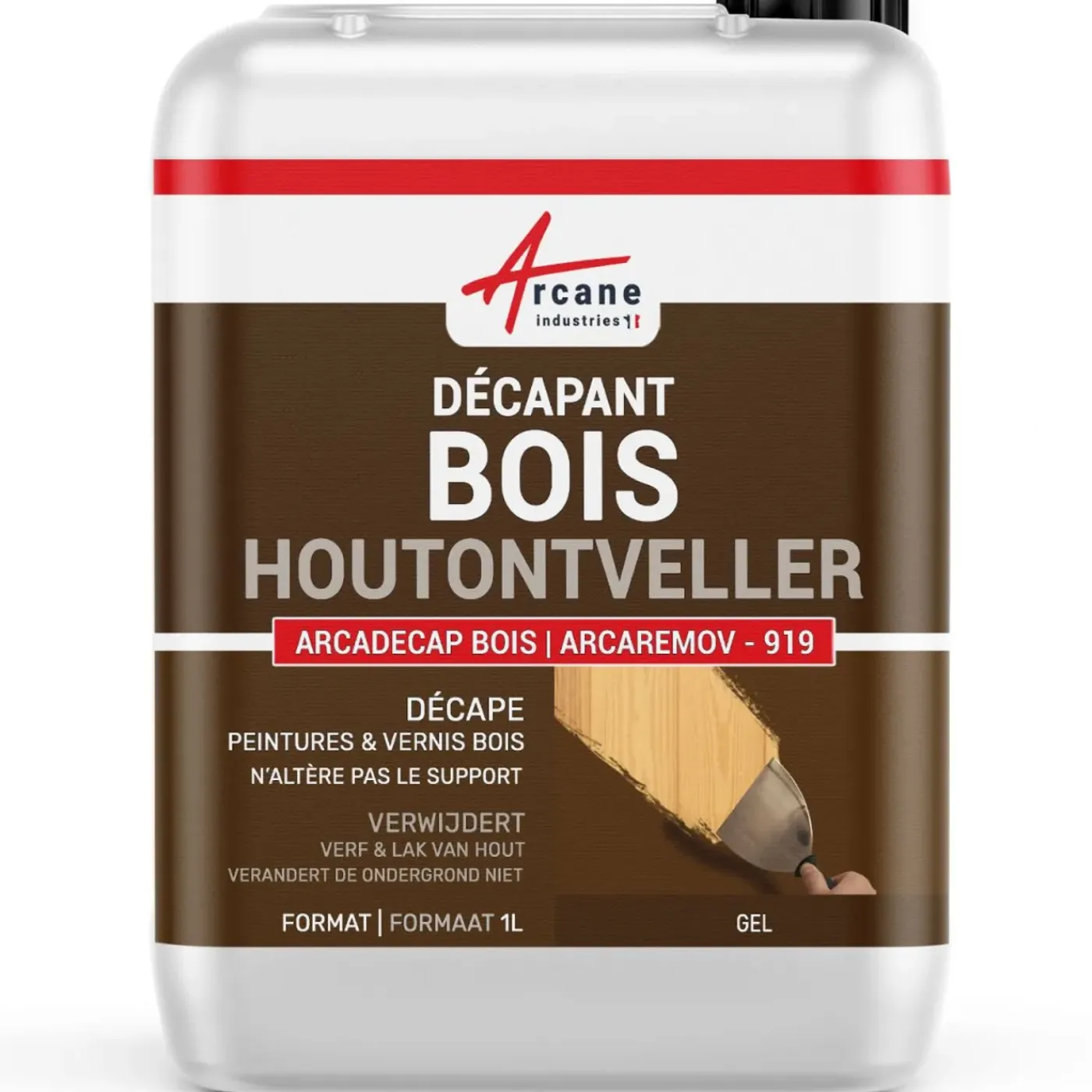 ARCANE INDUSTRIES - Ontlakker Hout Voor Vernis En Verf - Arcaremov - 919 - 1 L