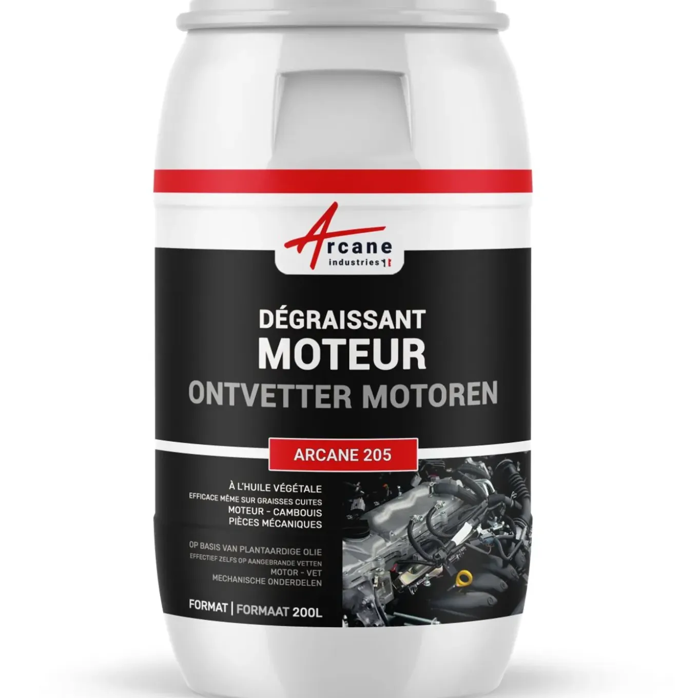 Arcane Industries - Professionele Motorontvetter Voor Vuil En Mechanische Onderdelen - 200 L