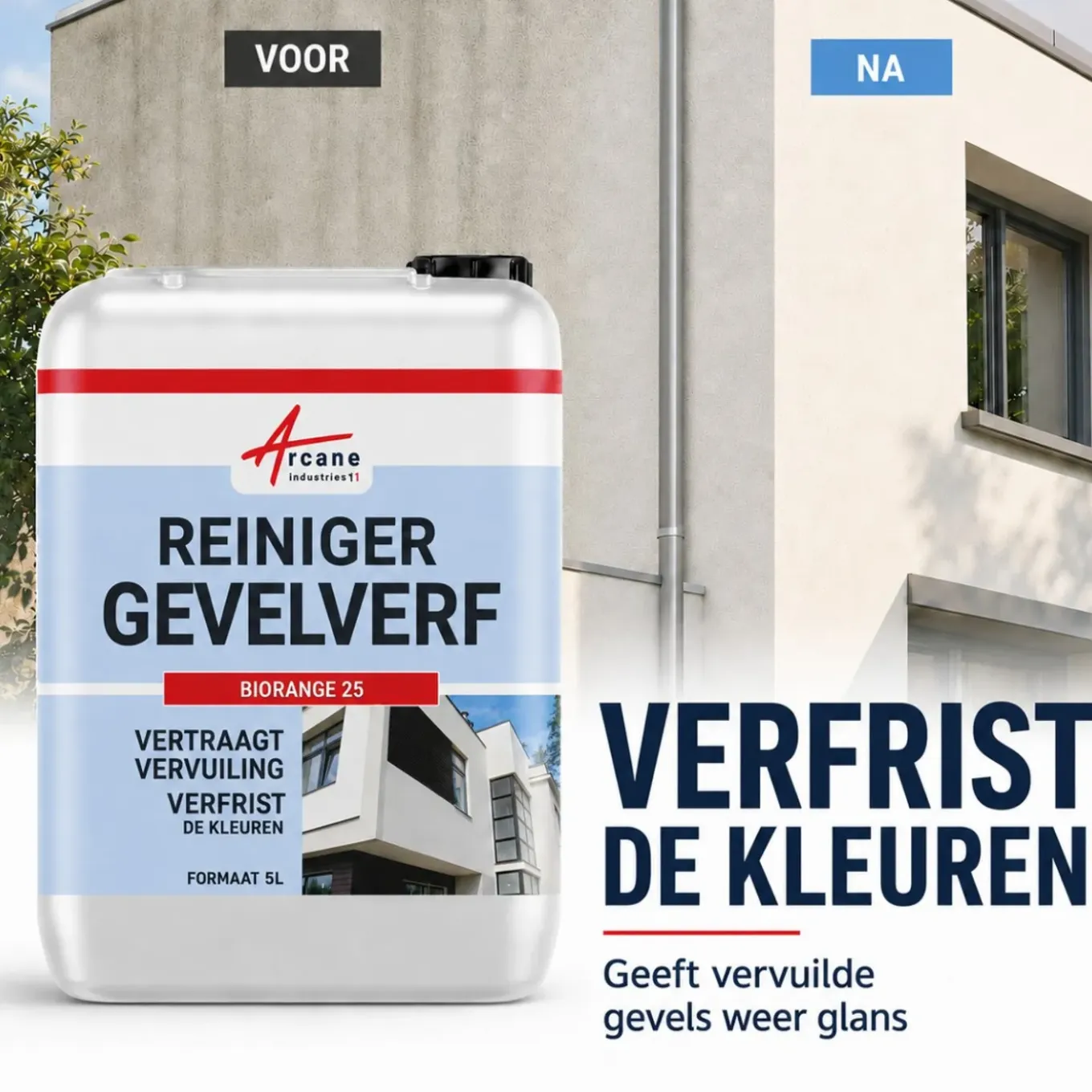 Arcane Industries - Reiniger Renovator Pleisterwerk Gevel - Gevelrenovator - 5 L