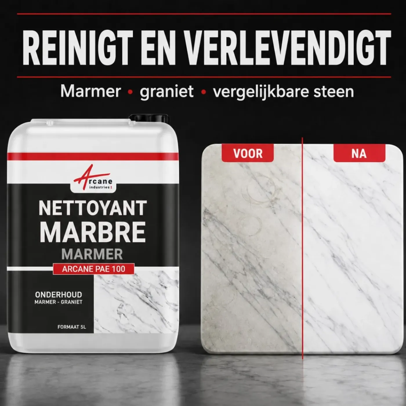ARCANE INDUSTRIES - Reiniger Renovatie Graniet Steen Schouw - 1,5 L 3 X 0,5 L