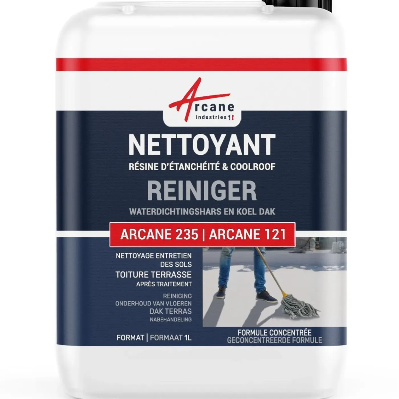 ARCANE INDUSTRIES - Reiniger Voor Afdichtingshars, Cool Roof & Steintapijt Arcane 235 - 1 L