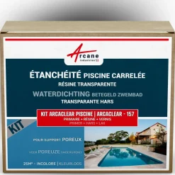 Arcane Industries - Waterdichting Betegeld Zwembad Transparant - 5 M², Niet-poreuze Ondergrond