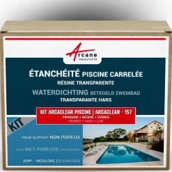 Arcane Industries - Waterdichting Betegeld Zwembad Transparant - 25 M², Niet-poreuze Ondergrond