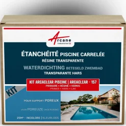 ARCANE INDUSTRIES - Waterdichting Betegeld Zwembad Transparant - 10 M², Niet-poreuze Ondergrond