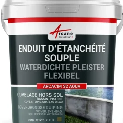 Arcane Industries - Waterdichtingspleister Voor Opzetzwembad Bruingrijs Dichtbij Ral 7013 - 20 Kg