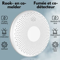 Aroha Safety Pro Combimelder - Rookmelder & Koolmonoxidemelder - 10 Jaar Batterij - 3 Set