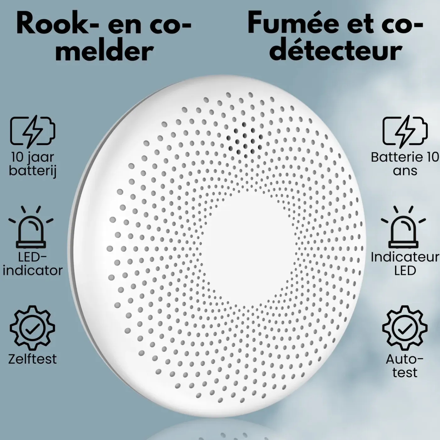 Aroha Safety Pro Combimelder - Rookmelder & Koolmonoxidemelder - 10 Jaar Batterij - 3 Set