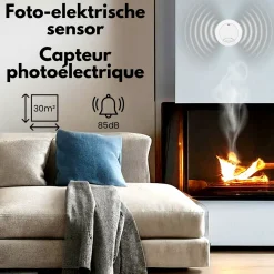 Aroha Safety Pro Mini Rookmelder Sleep Line – 10 Jaar Batterij - Brandmelder Zonder Led - 5 Set