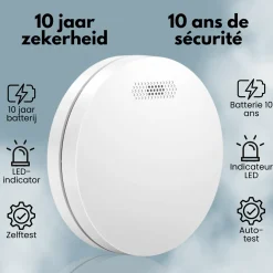 Aroha Smart Connect & Link Rookmelder Wifi - 10 Jaar Batterij - Koppelbare Brandmelder - 1 Stuks