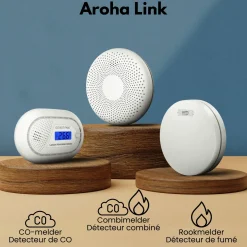 Aroha Smart Connect & Link Rookmelder Wifi - 10 Jaar Batterij - Koppelbare Brandmelder - 5 Set