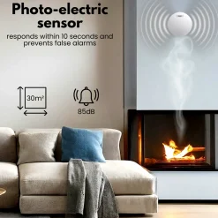 Aroha Smart Connect & Link Rookmelders & Hittemelder - Koppelbare Brandpreventieset Wifi - 4 Set