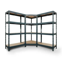 AR Shelving Stellingkast GARAGE- Rivet M - 180x90x45cm - Draagkracht 300kg - Antraciet