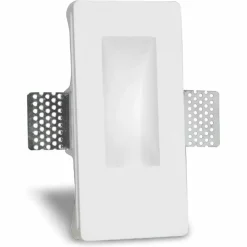 Artdelight Wandlamp Gips Trimless Stuc Rechthoek Wit