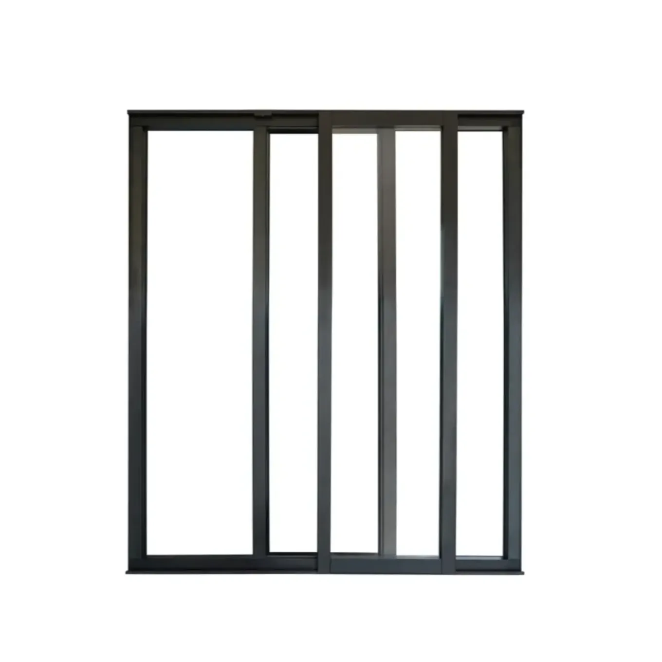 Atelier Binnenschuifraam - Aluminium - Gezandstraald Zwart - 108x93,2cm