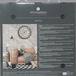 Atmosphera Wandklok/muur Klok - Vintage - D61 Cm - Kunststof/glas
