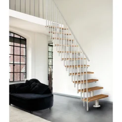 Atrium Modulaire Trap – Dixi Vertical 80 – 13 Treden – Beuken – RAL 9003
