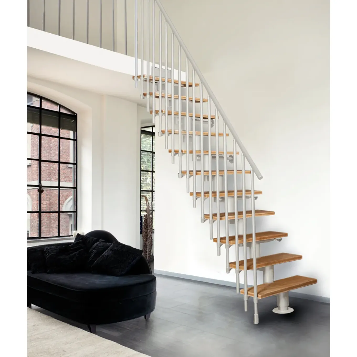 Atrium Modulaire Trap – Dixi Vertical 70 – 12 Treden – Beuken – Ral 9003