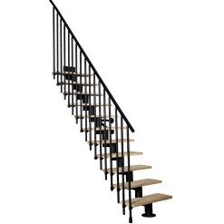 Atrium Modulaire Trap – Dixi Vertical 80 – 13 Treden – Eiken – RAL 9005