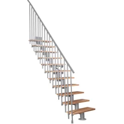 ATRIUM Modulaire Trap – Dixi Vertical 80 – 12 Treden – Beuken – Ral 9006