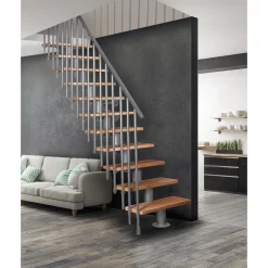 ATRIUM Modulaire Trap – Dixi Vertical 80 – 12 Treden – Beuken – Ral 9006