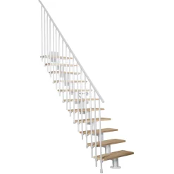ATRIUM Modulaire Trap – Dixi Vertical 70 – 12 Treden – Eiken – Ral 9003