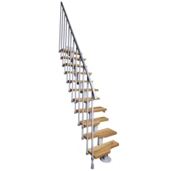 Atrium Modulaire Trap – Mini Vertical – 12 Treden – Eiken – Ral 9006
