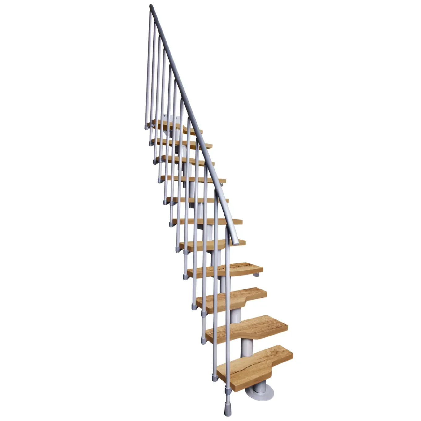 Atrium Modulaire Trap – Mini Vertical – 12 Treden – Eiken – Ral 9006