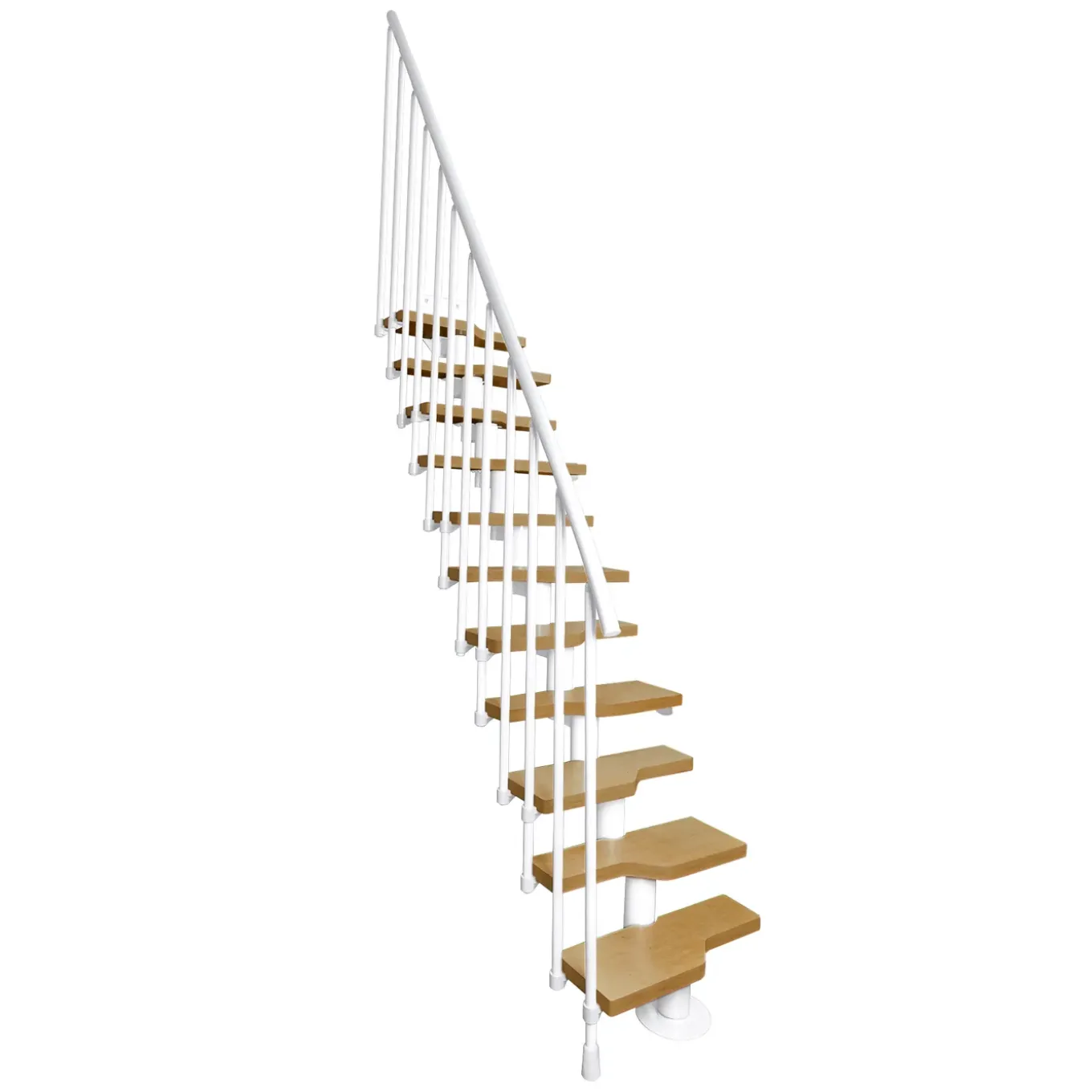 Atrium Modulaire Trap – Mini Vertical – 12 Treden – Beuken – Ral 9003