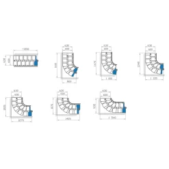 ATRIUM Modulaire Trap – Mini Vertical – 12 Treden – Beuken – Ral 9006