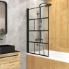 Aurlane badwand Bricks mat zwarte frame 125x75cm