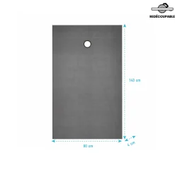 Aurlane - Douchebak Om Te Betegelen - Rainy / Sans Bonde - Grijs - 140x140x200c
