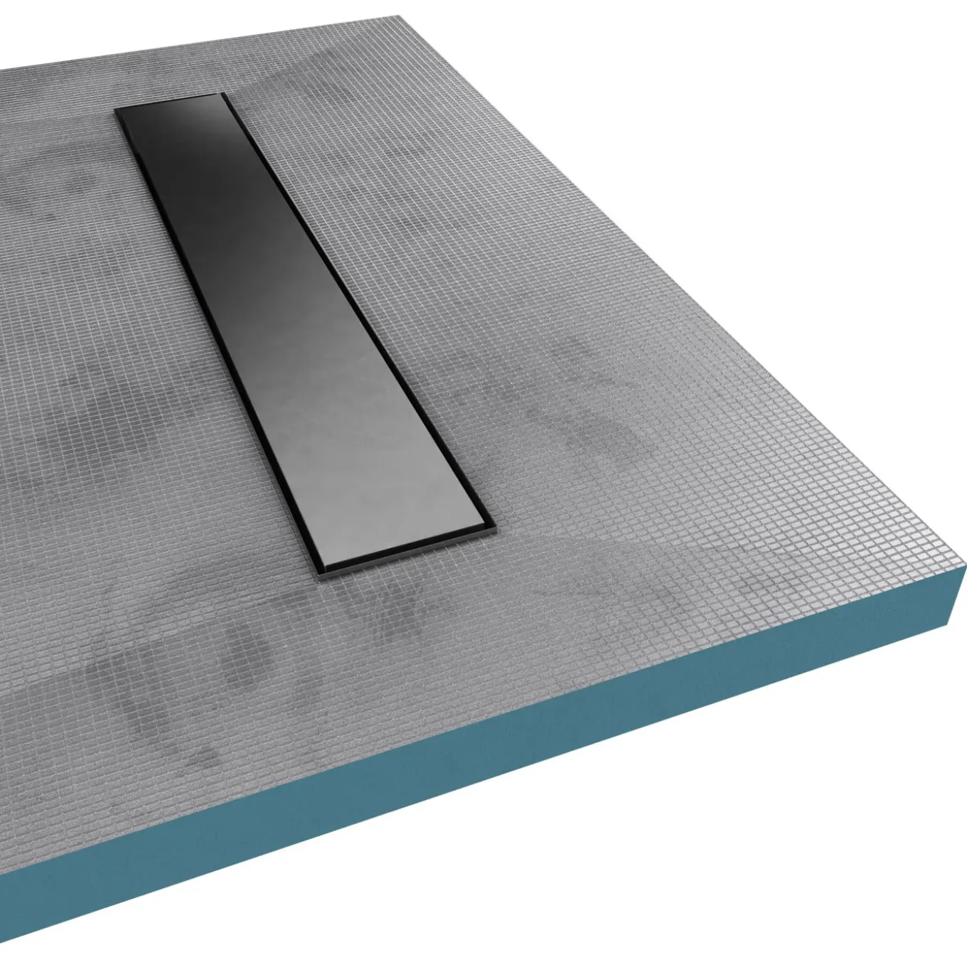 Aurlane - Douchebak Om Te Betegelen - Rainy / Caniveau - Grijs - 120x90x200cm