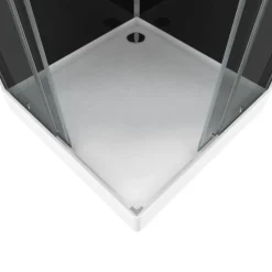 Aurlane Douchecabine Black 2 - Vierkant - 90x90x230cm - Zilver
