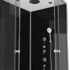 Aurlane Douchecabine Black 2 - Vierkant - 90x90x230cm - Zilver