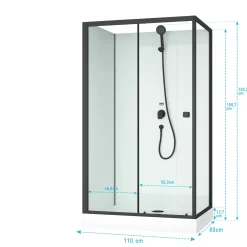 Aurlane - Douchecabine - Elementary - Wit - 110x110x192cm