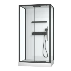 Aurlane - Douchecabine - Ghost - Zwart - 115x115x213cm